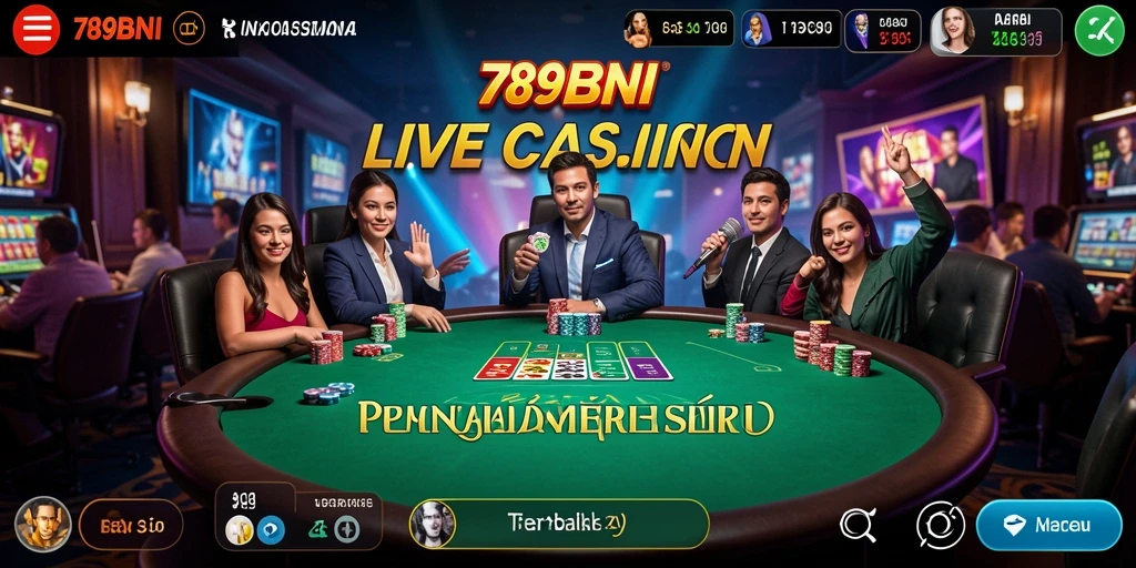 Tampilan gameplay Live Casino yang menarik dan interaktif di 789BNI.