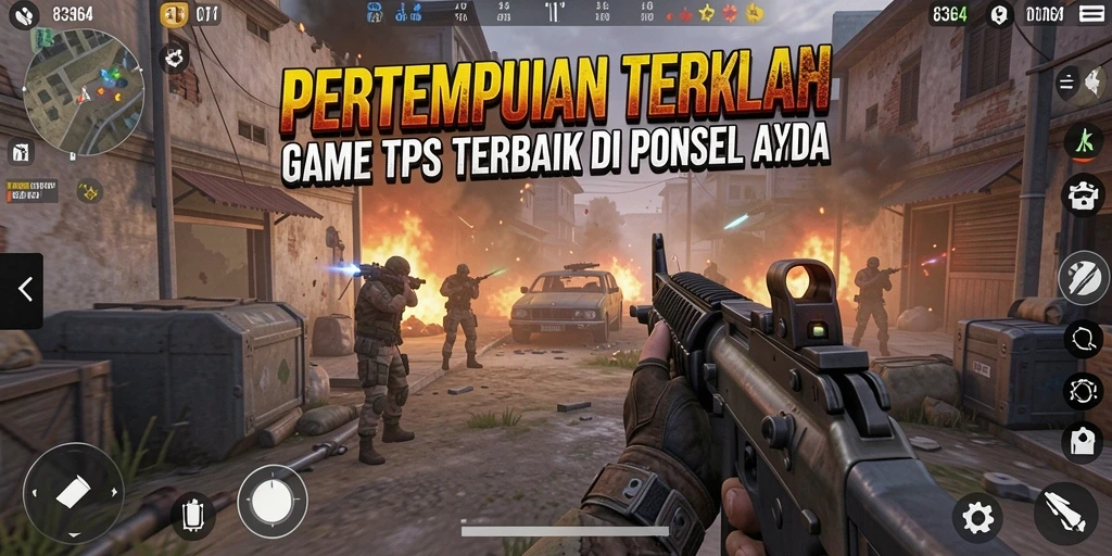 Screenshot gameplay <strong>8364</strong> menampilkan pertempuran dramatis di arena.