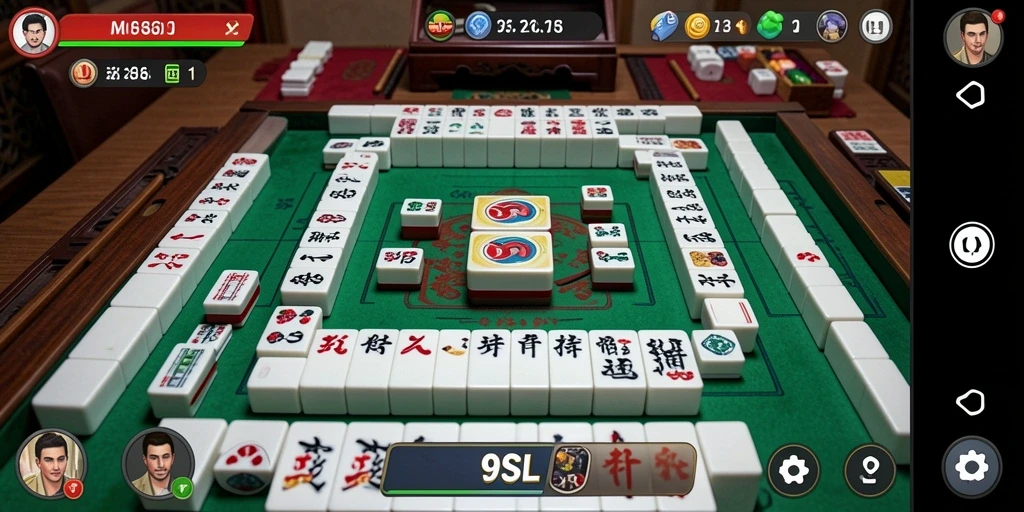 Tampilan gameplay 9SL dengan berbagai ubin Mahjong yang menarik.