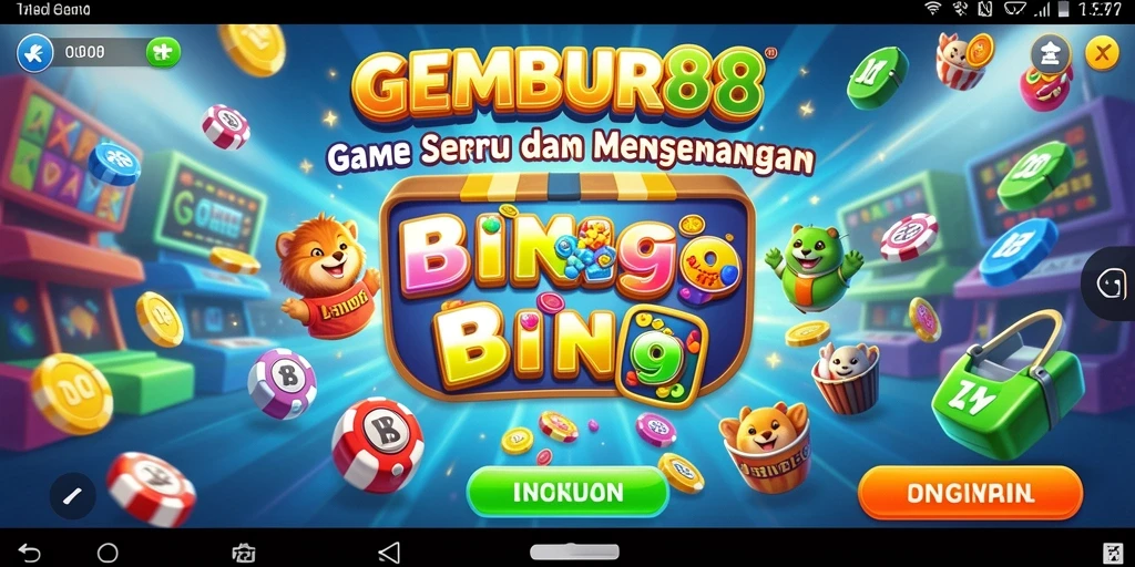 Tampilan permainan Bingo yang seru dan interaktif di GEMBUR88.