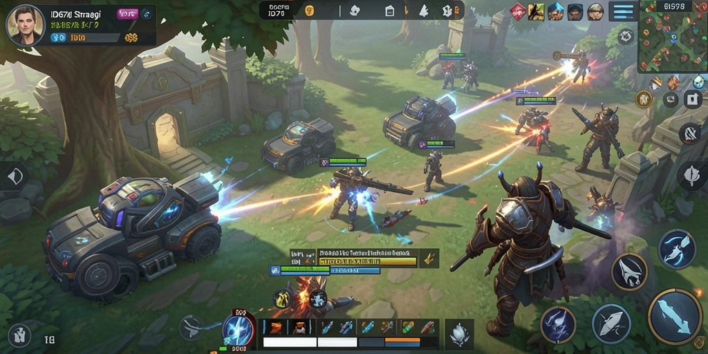 Screenshot gameplay ID678 menunjukkan aksi pertempuran yang intens.