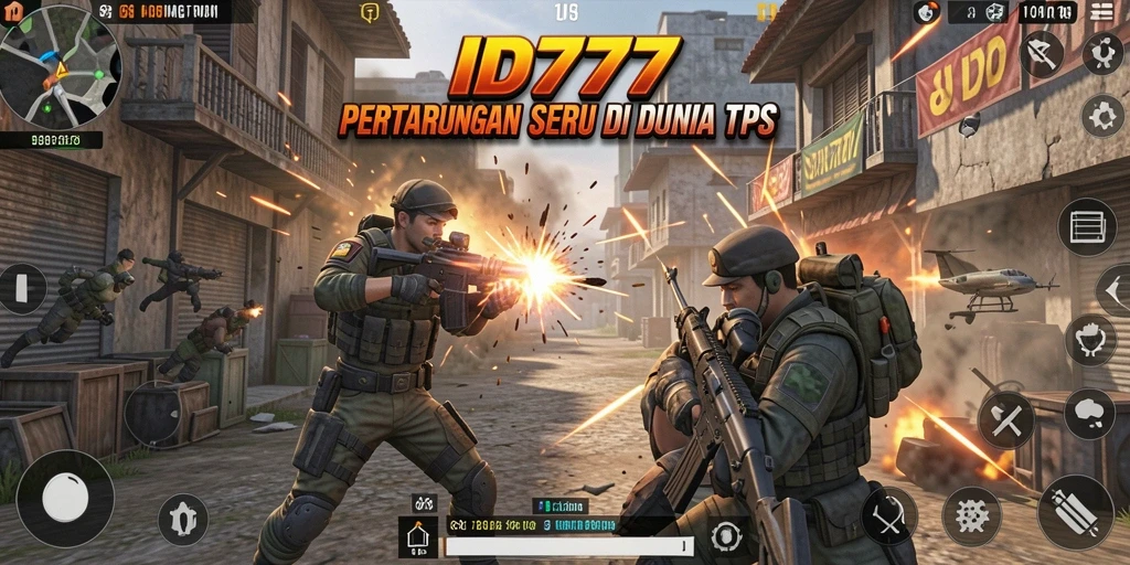 Screenshot gameplay ID777 menampilkan aksi pertempuran intens dan karakter yang dinamis.