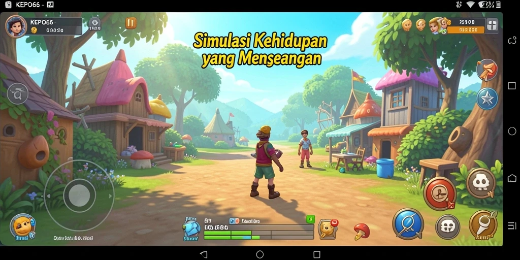 Tampilan gameplay menarik dari KEPO66 yang penuh warna.