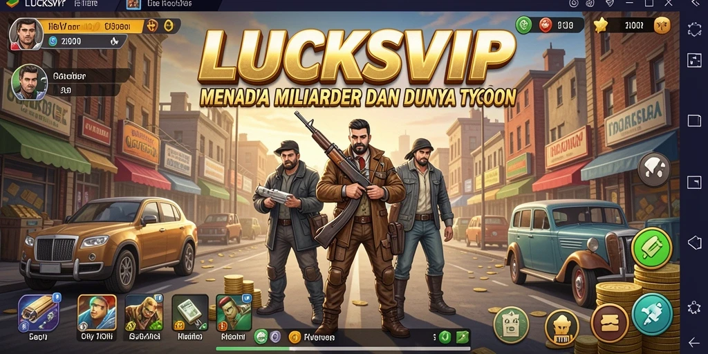 Tampilan gameplay seru di LUCKSVIP dengan simulasi bisnis yang menantang.