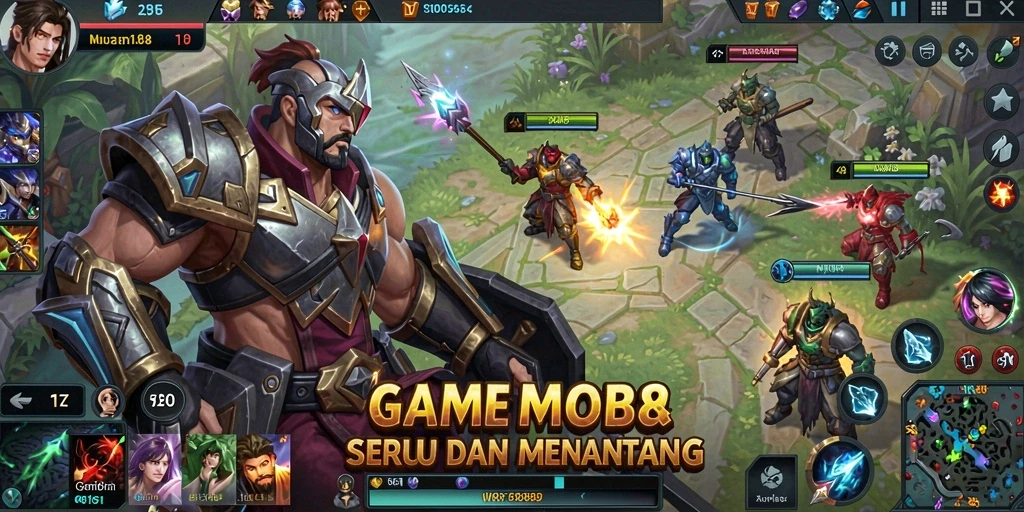 Screenshot MAMI188 menampilkan aksi seru dalam pertempuran MOBA.