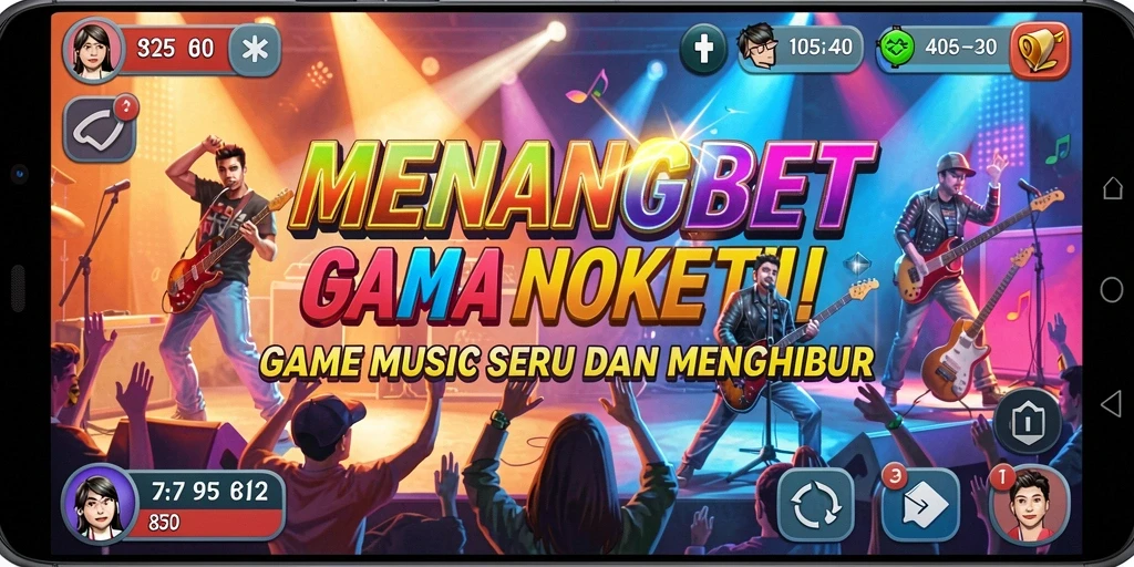 Tampilan gameplay seru dalam MENANGBET dengan berbagai lagu.