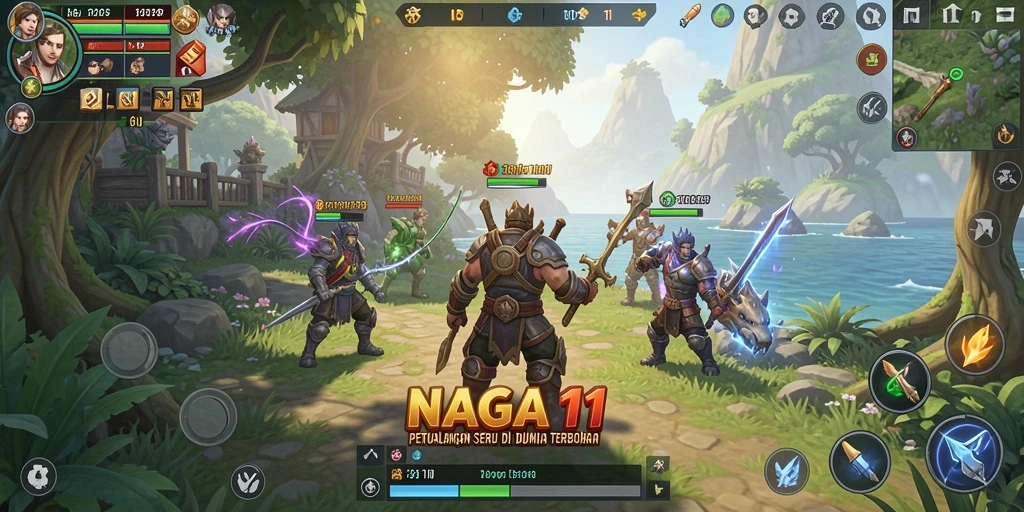 Tampilan permainan NAGA11 yang menawan dalam suasana Open World.