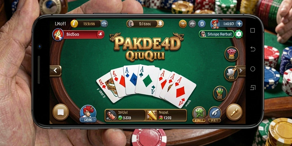 Screenshot gameplay PAKDE4D menunjukkan aksi QiuQiu yang seru.