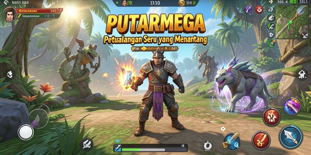 Tangkapan layar gameplay PUTARMEGA yang penuh petualangan.