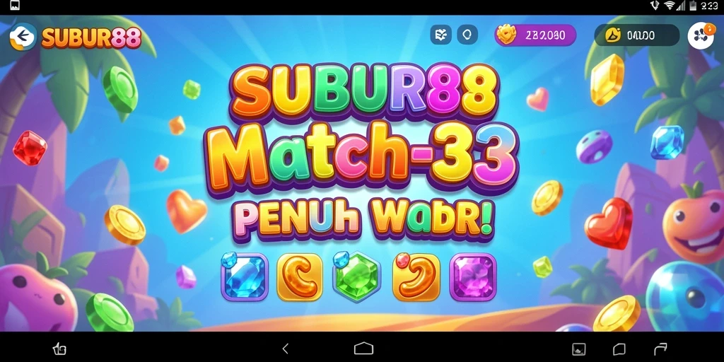 Screenshot gameplay SUBUR88 yang menunjukkan aksi mencocokkan item.