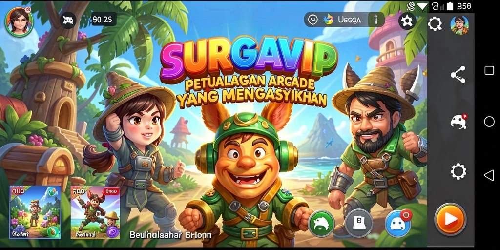 Gameplay seru dan menantang dalam SURGAVIP.