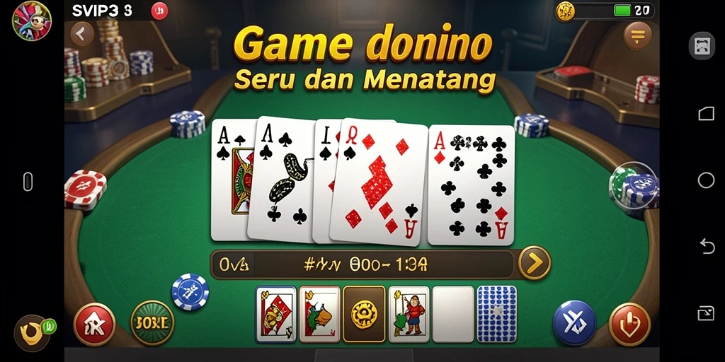 Gameplay seru dan menarik dalam SVIP3 yang menampilkan Domino.