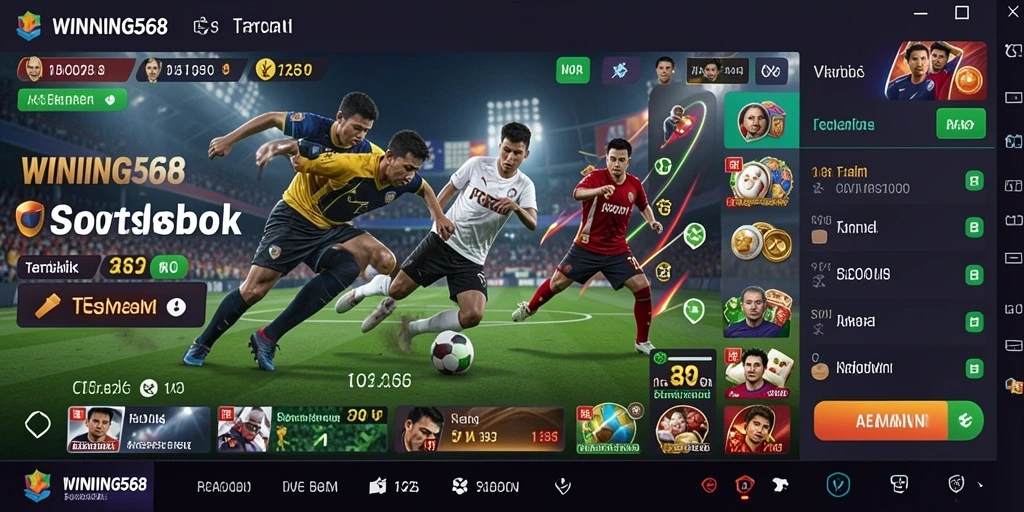 Tampilan utama <strong>WINNING568</strong> dengan berbagai pilihan taruhan menarik.