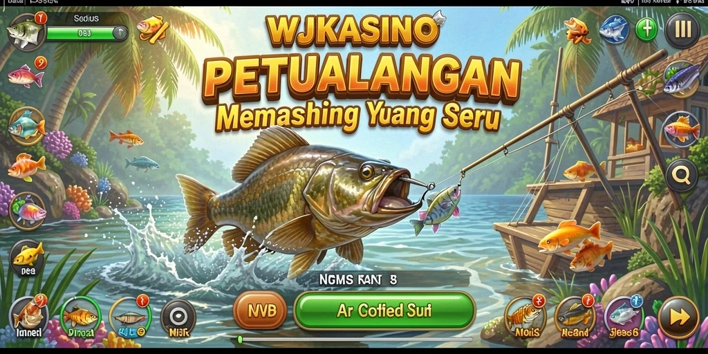 Tampilan gameplay memancing yang mendebarkan di WJKASINO.