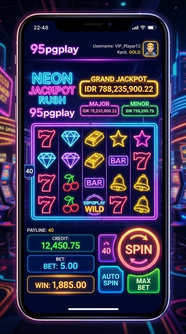 Tampilan antarmuka 95pgplay yang modern dan menarik.